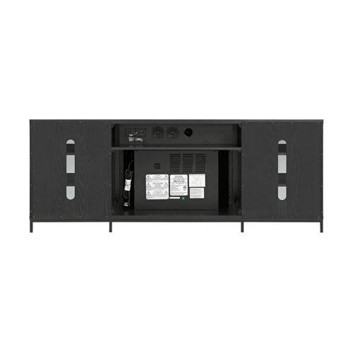 Greentouch TV Stand for TVs up to 78" with Electric Fireplace Included